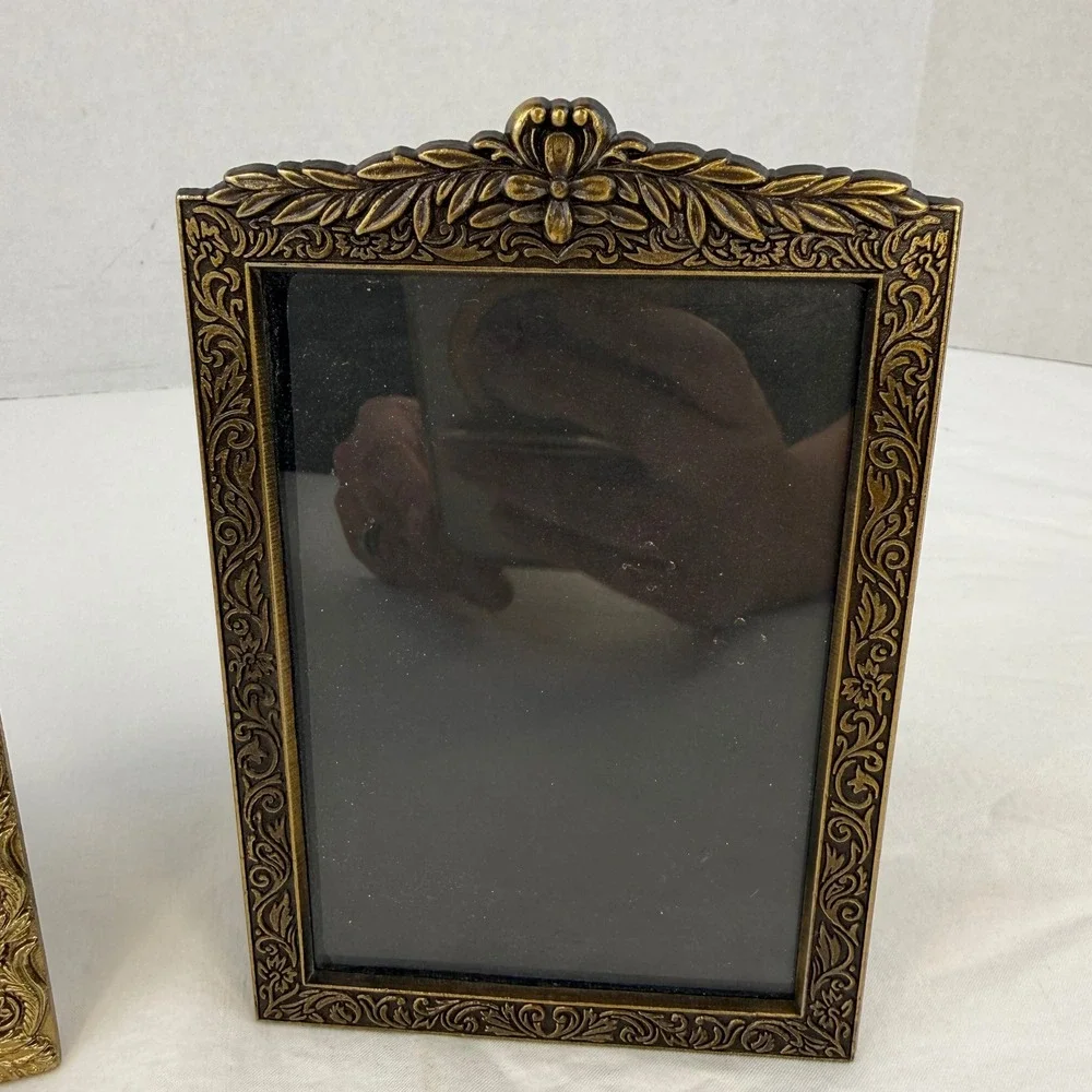 Philip Whitney LTD Vintage Gold Ornate Metal Picture Frames Set of 2